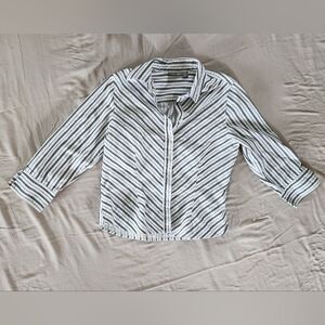 Apt. 9 Black and White Striped Shirt